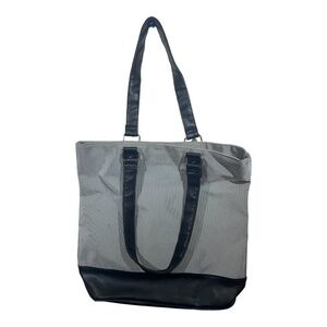 Calvin Klein EUC Black Grey Tote Bag Purse Shoulder Bag